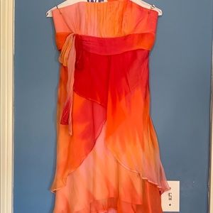 Tiered strapless cocktail dress